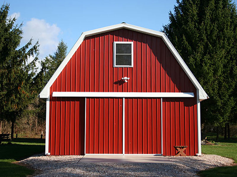 Gambrel Attic Pole Building Customer Project by APM Buildings